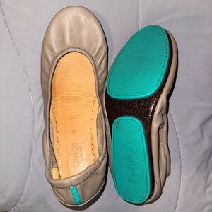 Tieks Gray and Blue Flats Elegant Comfort